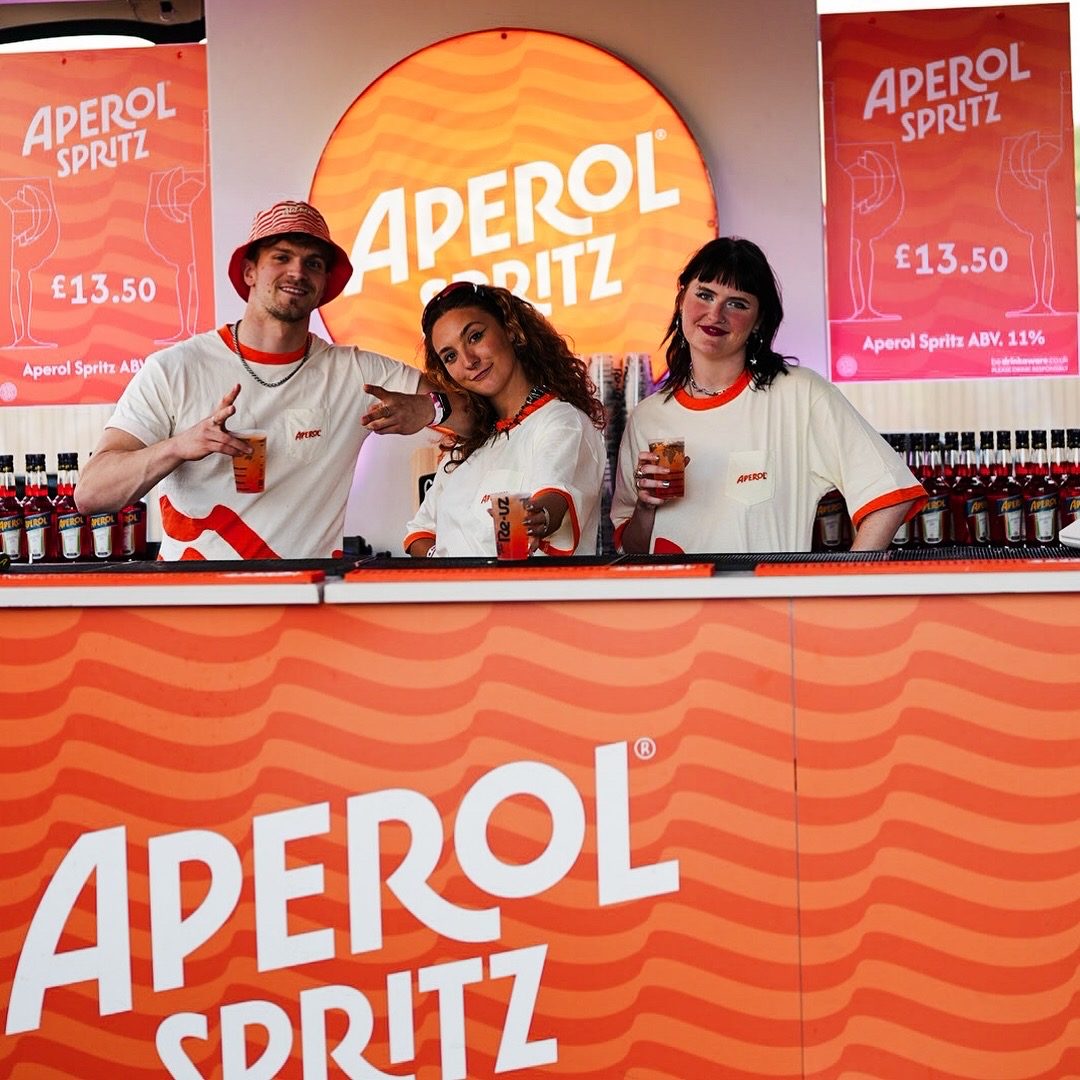 Aperol Spritz bar at Labyrinth on the Thames festival